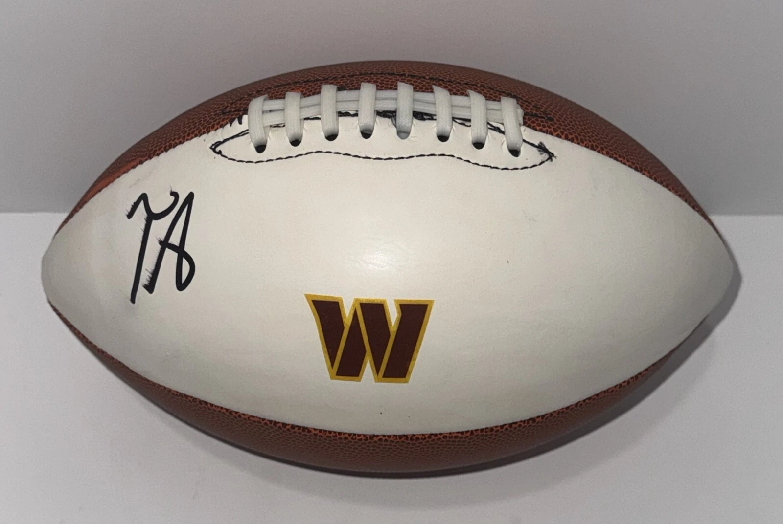 TREY AMOS SIGNED FOOTBALL WASHINGTON COMMANDERS NFL STAR PROOF COLLECTIBLE MEMORABILIA