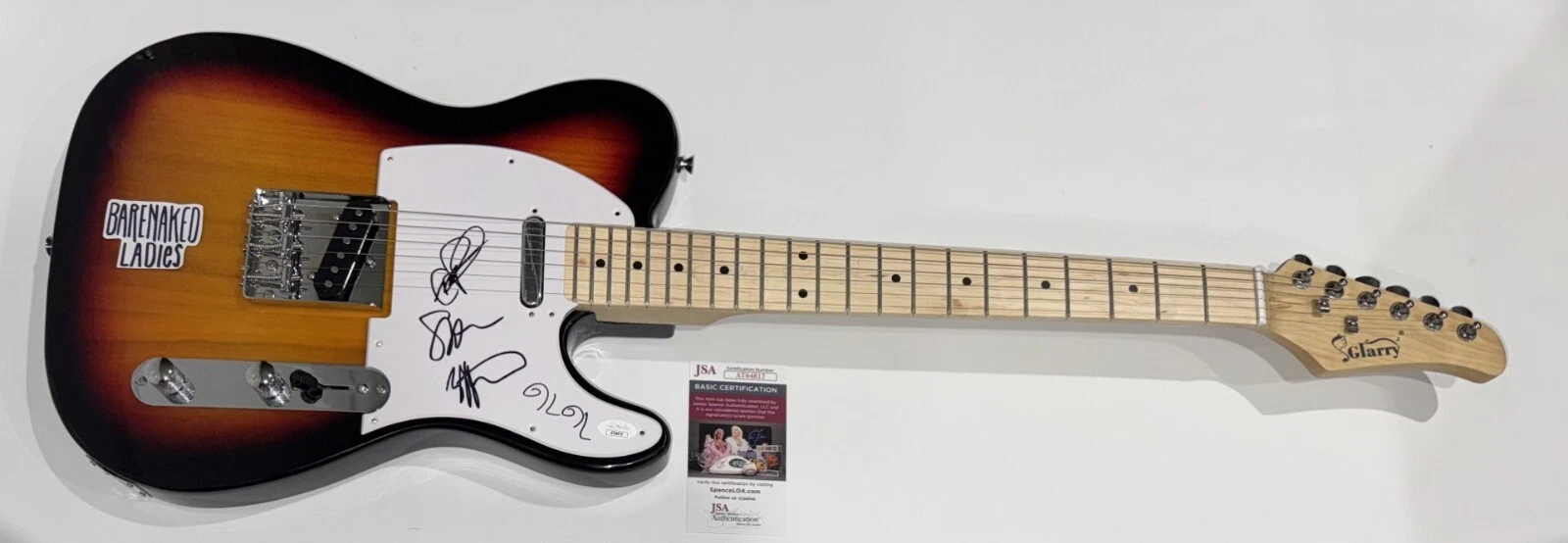 THE BARENAKED LADIES SIGNED SUNBURST ELECTRIC GUITAR STEVEN PAGE ED JSA COA