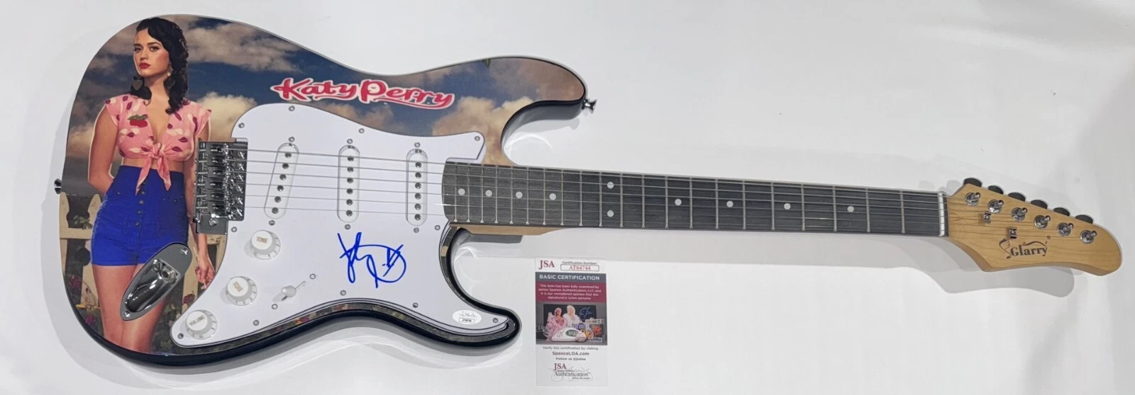 KATY PERRY SIGNED CUSTOM ELECTRIC GUITAR CALIFORNIA GIRLS JSA COA