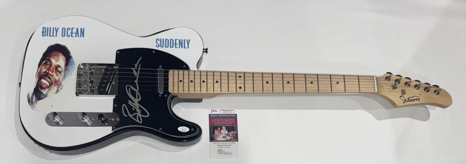 BILLY OCEAN SIGNED CUSTOM SUDDENLY ELECTRIC GUITAR JSA COA