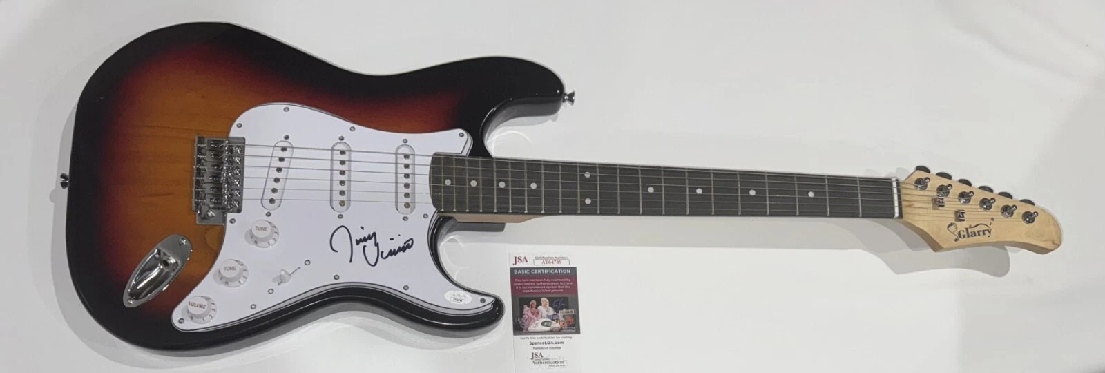 JIMMIE VIVINO SIGNED SUNBURST ELECTRIC GUITAR BLUES LEGEND JSA COA