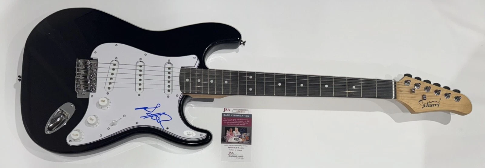 PETER HOOK SIGNED BLACK ELECTRIC GUITAR JOY DIVISION NEW ORDER JSA COA