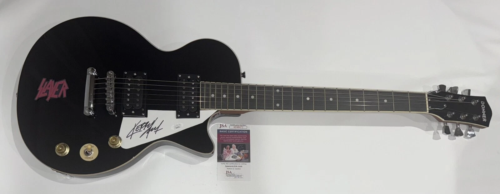KERRY KING SIGNED BLACK DLP ELECTRIC GUITAR VERY RARE JSA COA
