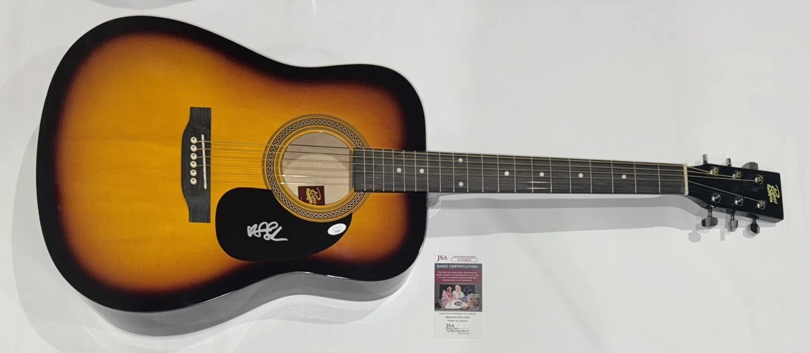 LISA LOEB SIGNED SUNBURST ACOUSTIC GUITAR STAY VERY RARE JSA COA