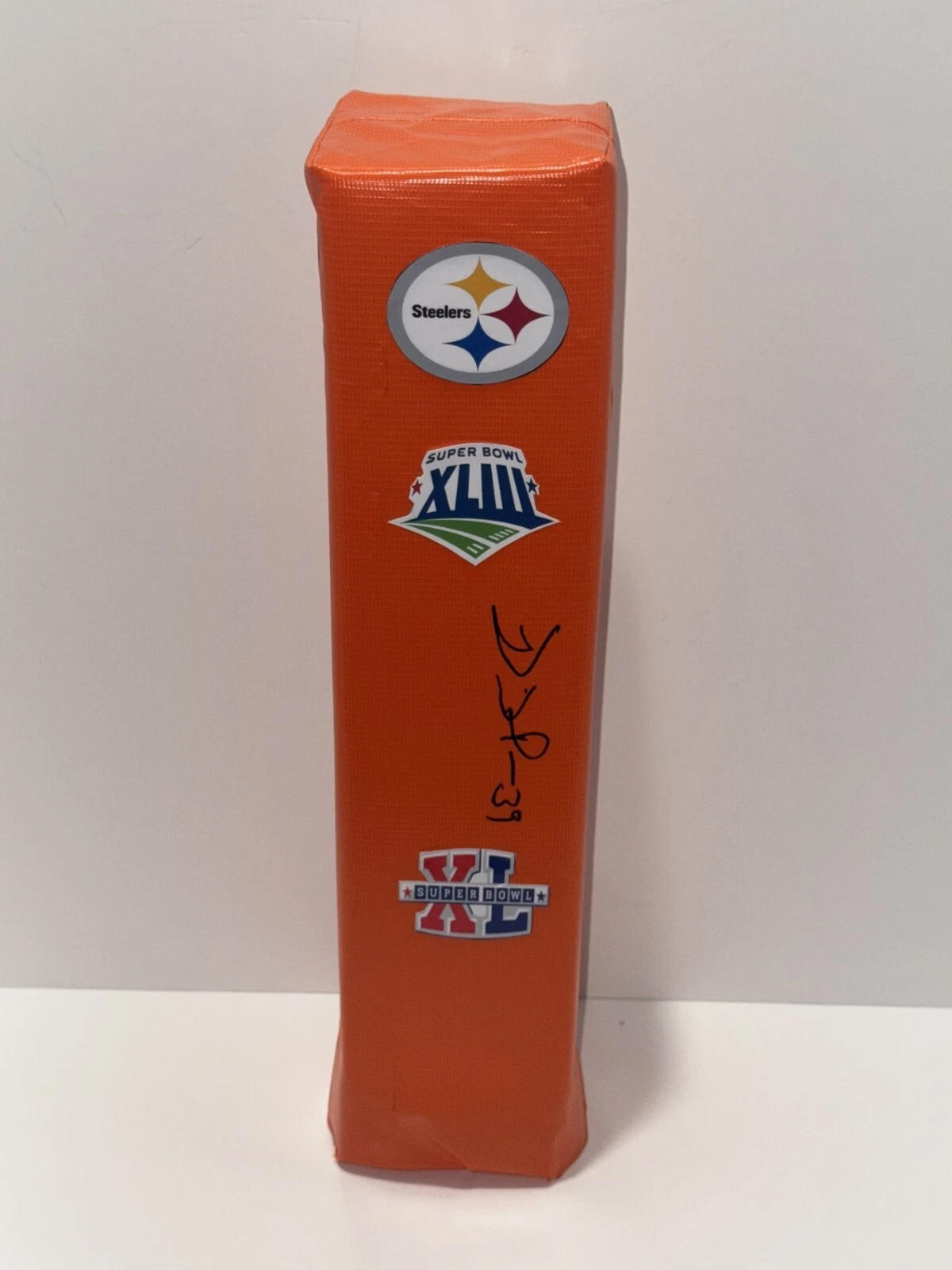 WILLIE PARKER SIGNED PITTSBURGH STEELERS TOUCHDOWN PYLON SUPER BOWL PROOF COLLECTIBLE MEMORABILIA