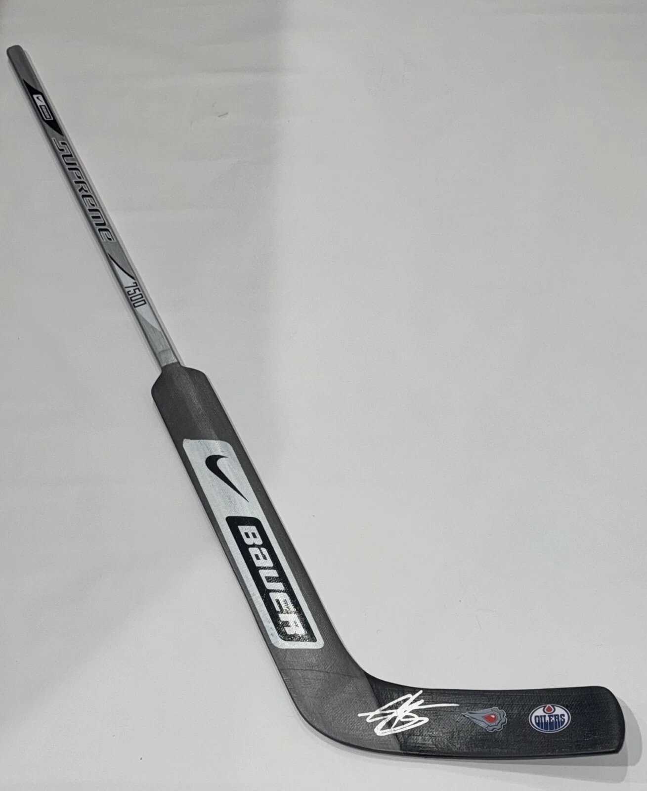 STUART SKINNER SIGNED GOALIE STICK EDMONTON OILERS AUTOGRAPHED PROOF