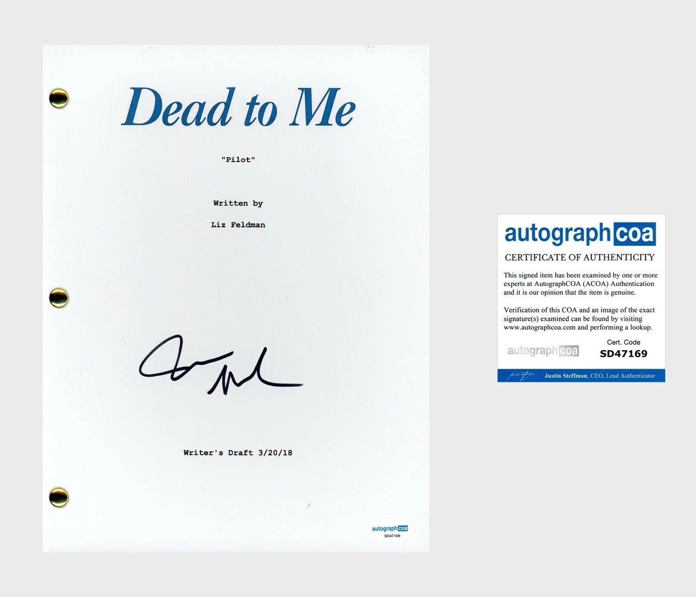 James Marsden ‘Dead To Me’ Full Pilot Script Screenplay ACOA