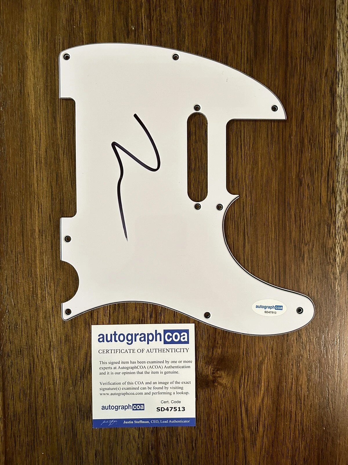 Jeremy Allen White ‘Deliver Me From Nowhere’ Signed Pickguard Springsteen ACOA