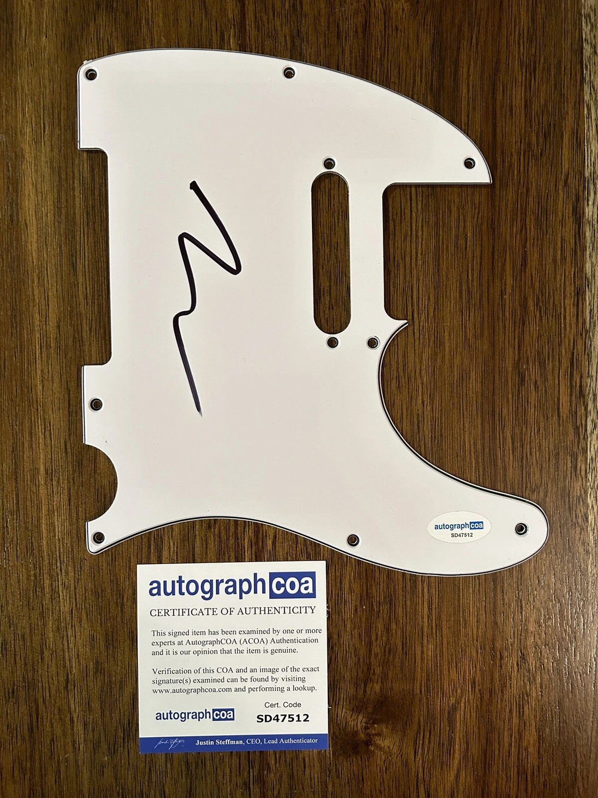 Jeremy Allen White ‘Deliver Me From Nowhere’ Signed Pickguard Springsteen ACOA