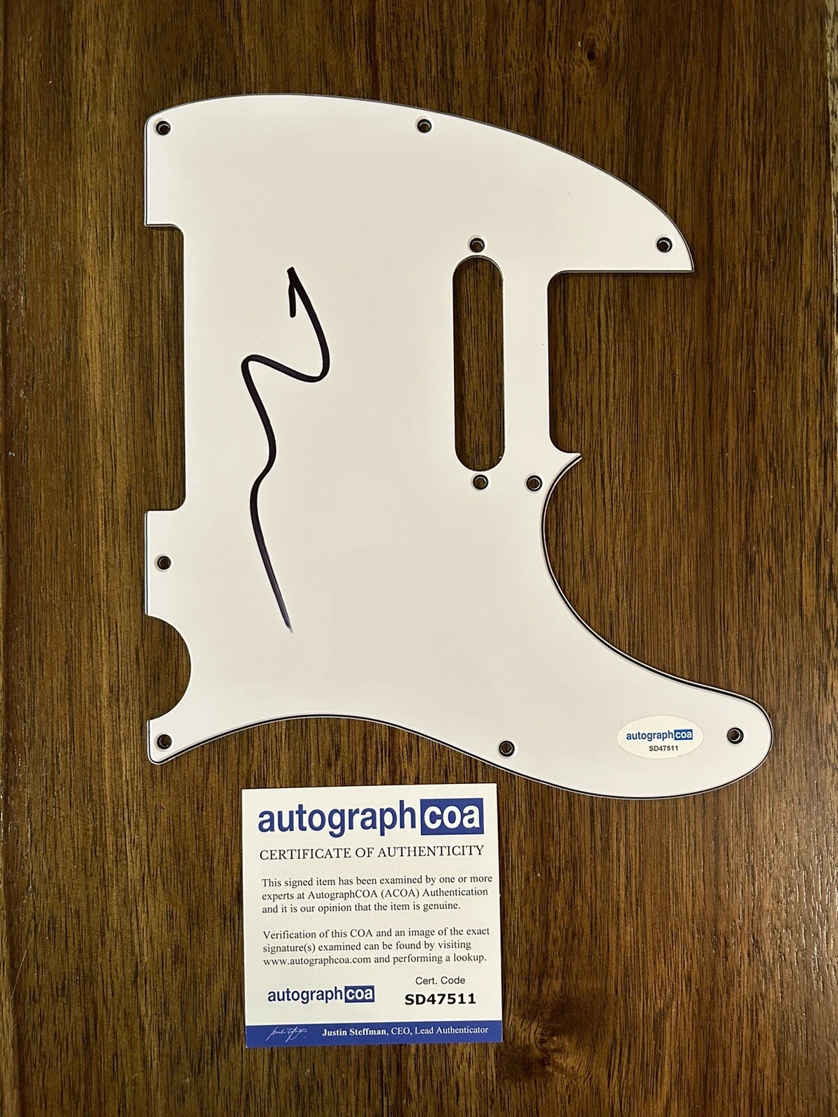 Jeremy Allen White ‘Deliver Me From Nowhere’ Signed Pickguard Springsteen ACOA