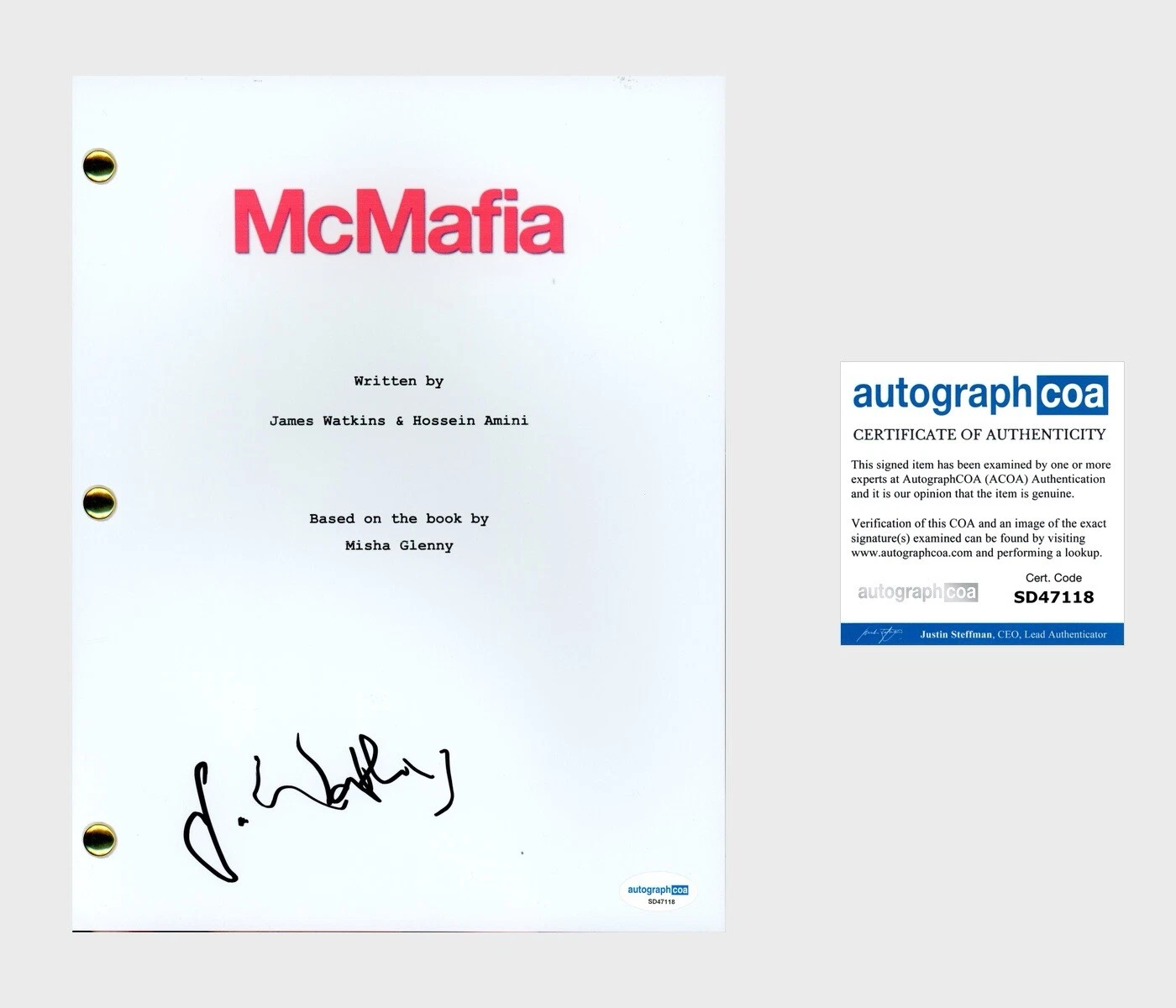 James Watkins ‘McMafia’ Signed Full Pilot Episode Script Screenplay ACOA