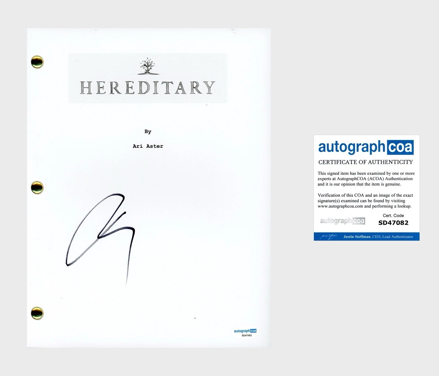 Ari Aster ‘Hereditary’ Signed Full Movie Script Screenplay ACOA