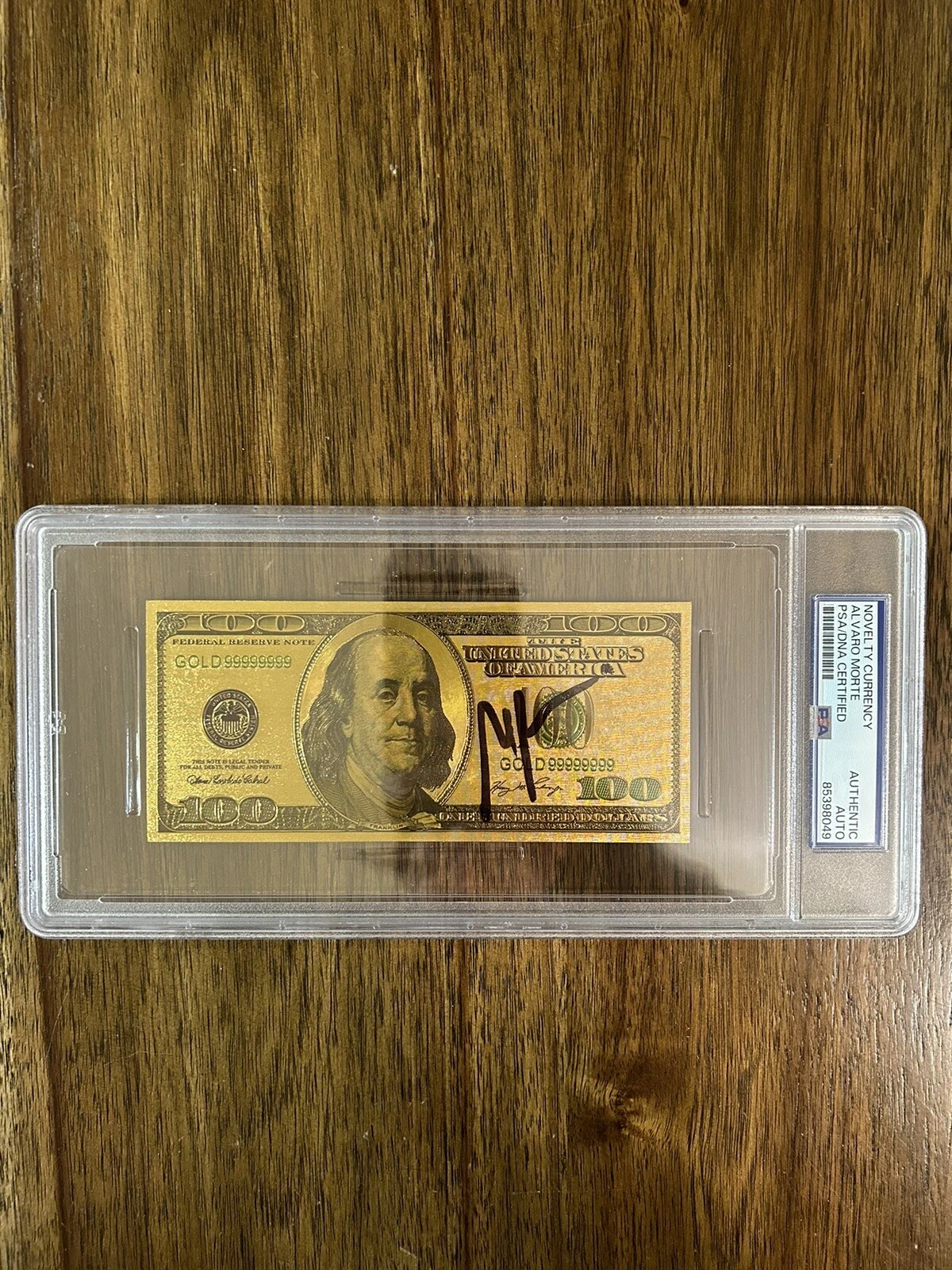 Alvaro Morte ‘Money Heist’ Signed $100 Bill Prop ‘The Professor’ PSA/DNA COA
