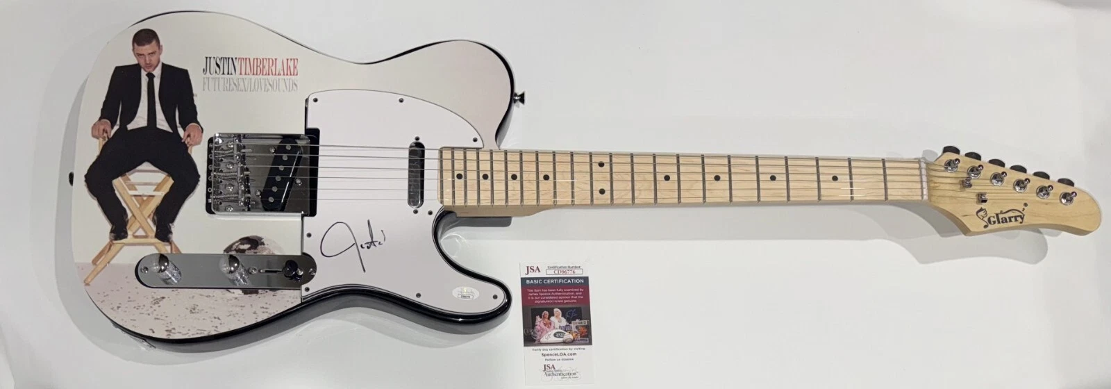 JUSTIN TIMBERLAKE SIGNED CUSTOM FUTURESEX/LOVESOUNDS ELECTRIC GUITAR JSA COA