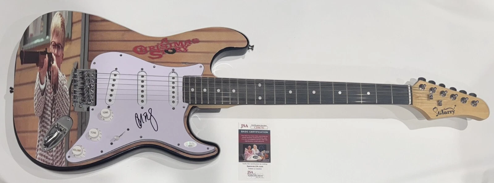 PETER BILLINGSLEY SIGNED CUSTOM A CHRISTMAS STORY ELECTRIC GUITAR JSA COA