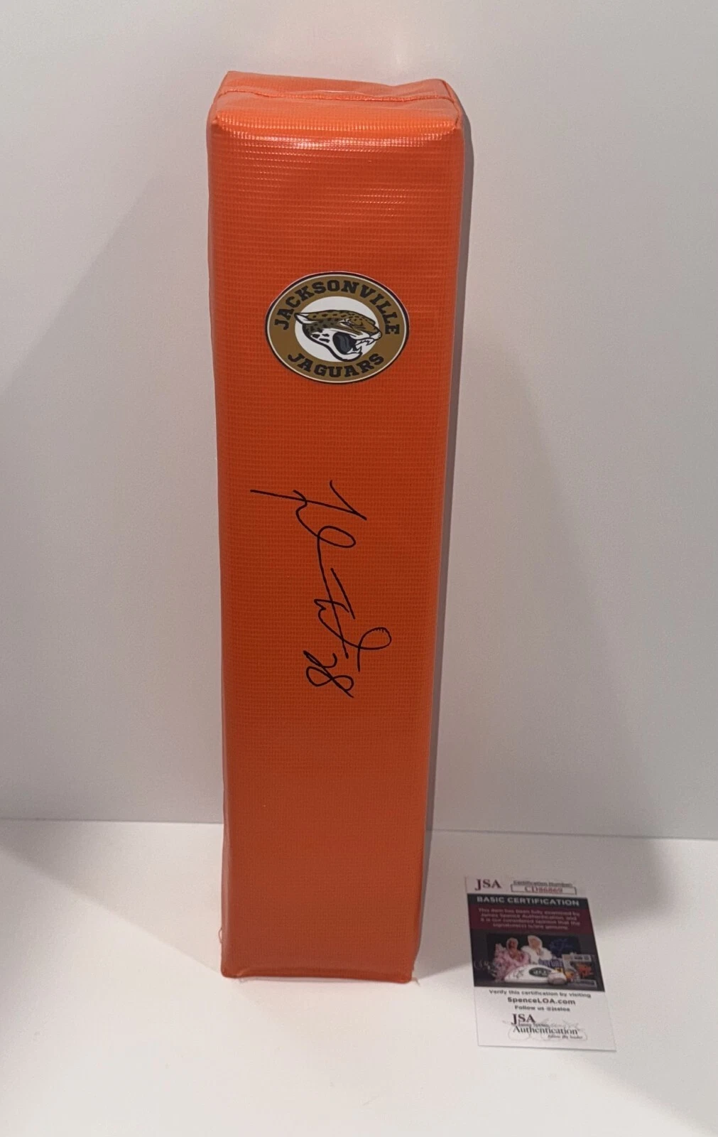 FRED TAYLOR SIGNED TOUCHDOWN PYLON JACKSONVILLE JAGUARS FOOTBALL JSA COA