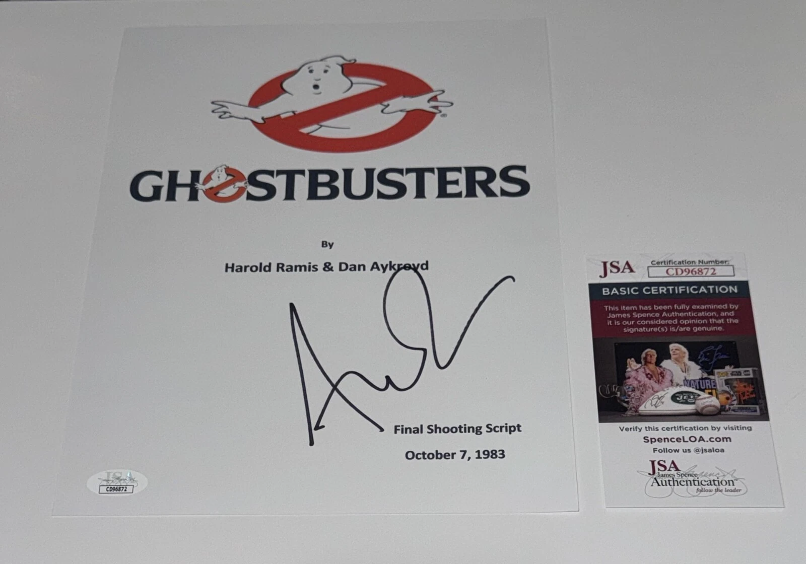 ANNIE POTTS SIGNED GHOSTBUSTERS FULL MOVIE SCRIPT JANINE JSA COA