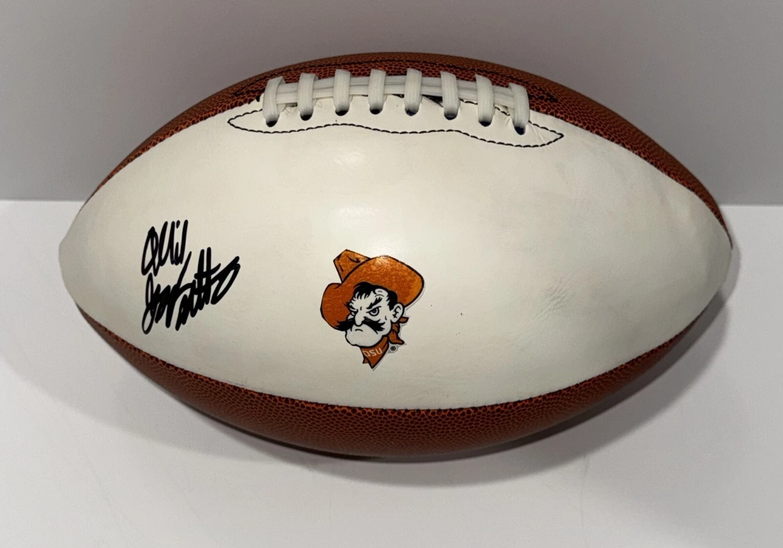 OLLIE GORDON SIGNED FOOTBALL OKLAHOMA STATE COWBOYS PROOF NFL STAR