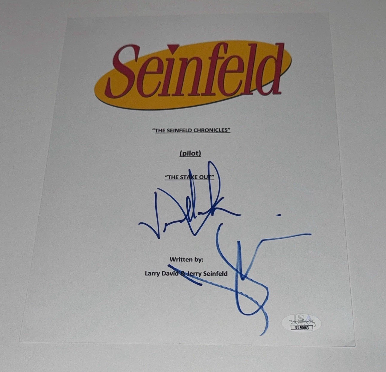JERRY SEINFELD & JASON ALEXANDER SIGNED SEINFELD PILOT EPISODE SCRIPT JSA COA