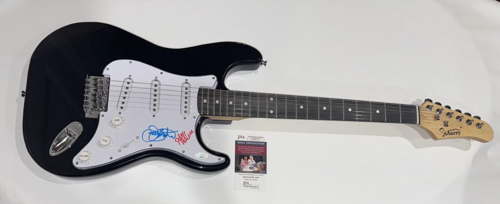 THE ASSOCIATION SIGNED BLACK ELECTRIC GUITAR JULES ALEXANDER JIM YESTER JSA COA