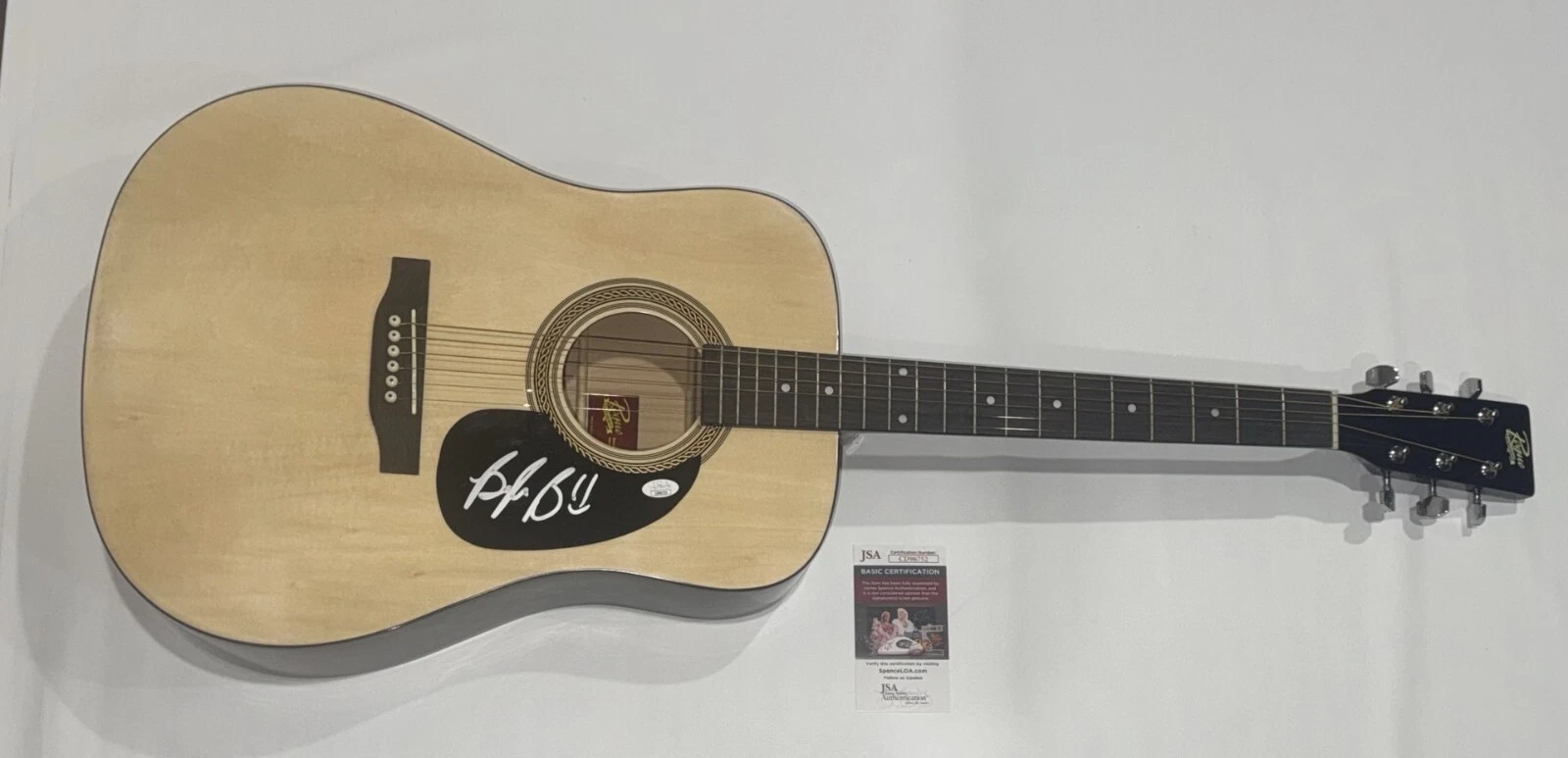 BAYKER BLANKENSHIP SIGNED FULL SIZE NATURAL ACOUSTIC GUITAR MAXED OUT JSA COA