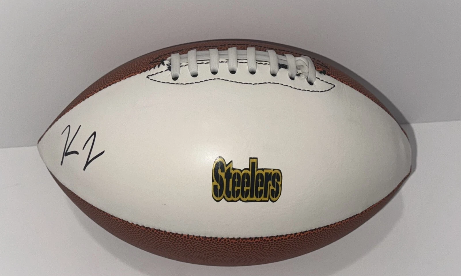 KALEB JOHNSON SIGNED FOOTBALL PITTSBURGH STEELERS NFL STAR