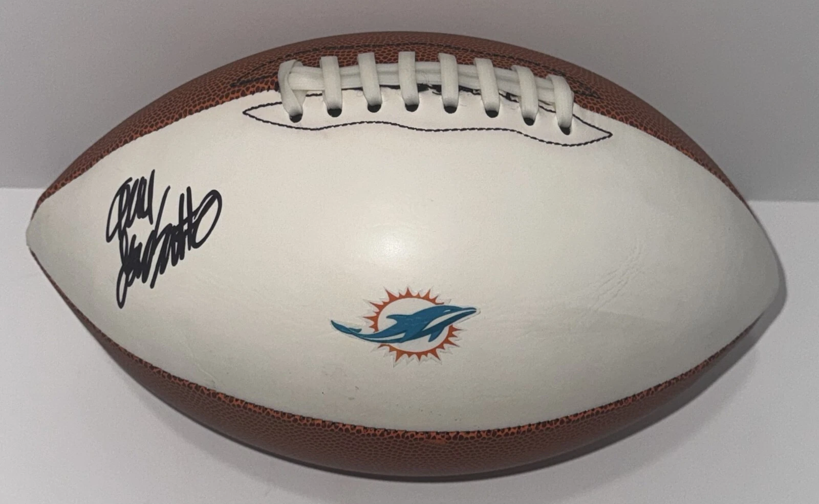 OLLIE GORDON SIGNED FOOTBALL MIAMI DOLPHINS PROOF NFL STAR
