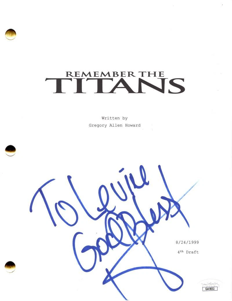 Denzel Washington Signed Autograph Remember the Titans Screenplay w/ JSA COA
