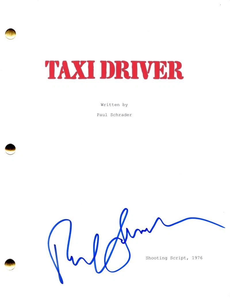 Paul Schrader Signed Autograph Taxi Driver Full Movie Script Screenplay