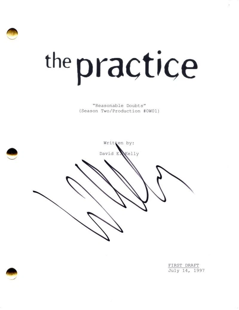 David E Kelly Signed Autograph The Practice Full Pilot Script Screenplay