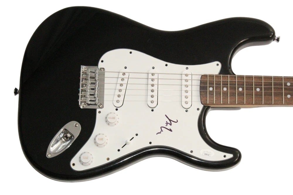 J Balvin Signed Autograph Fender Electric Guitar - La Familia Rayo w/ JSA COA