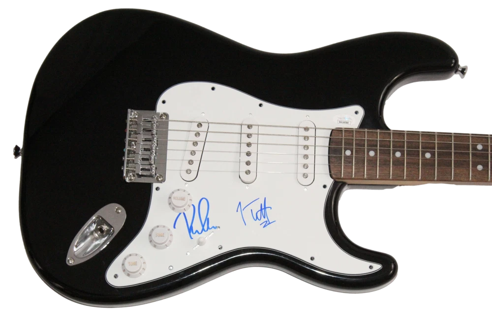 Phil Collen Joe Elliott Signed Autograph Fender Electric Guitar Def Leppard COA