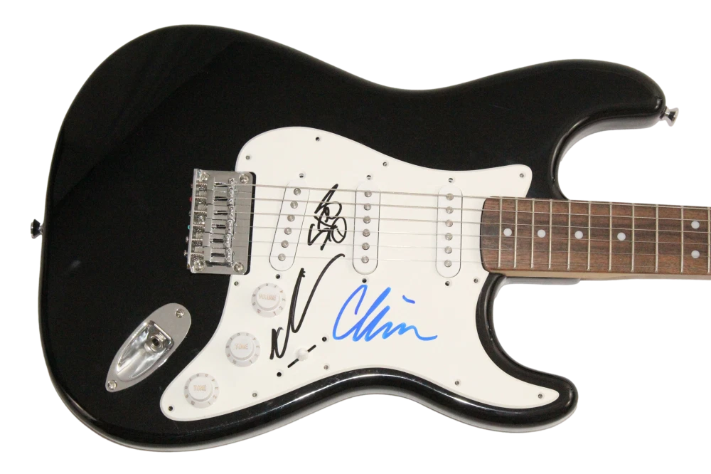 Deftones x3 Signed Autograph Fender Guitar Chino Moreno Abe Stephen Beckett COA