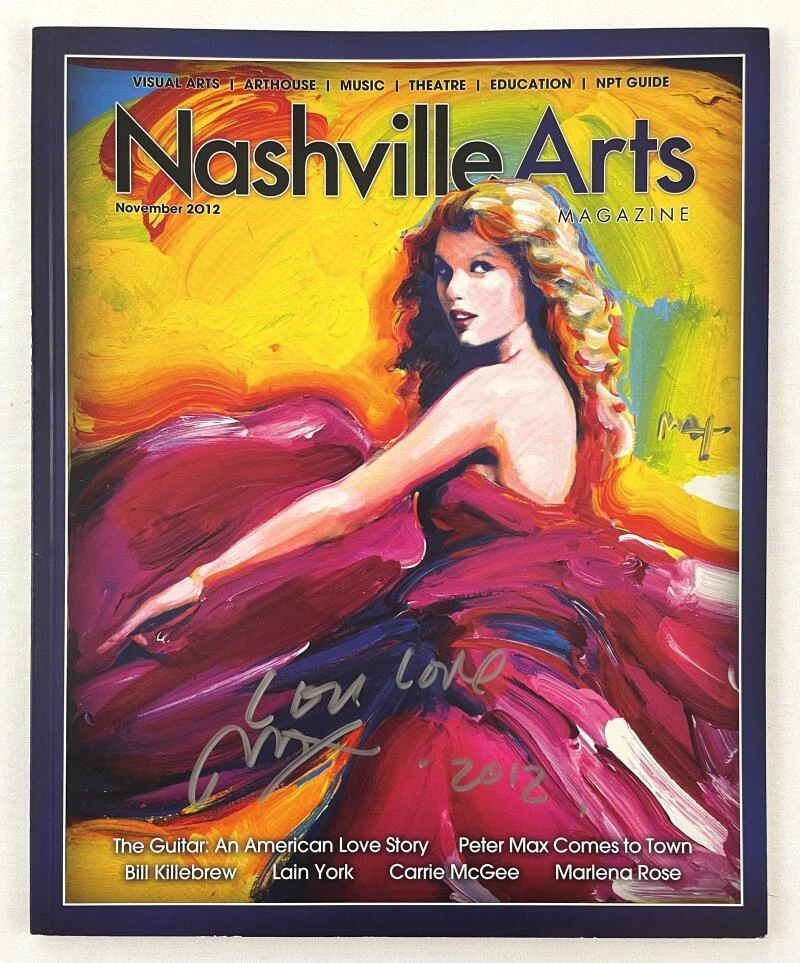 Peter Max Signed Autograph Nashville Arts Magazine w/ Taylor Swift Cover JSA COA