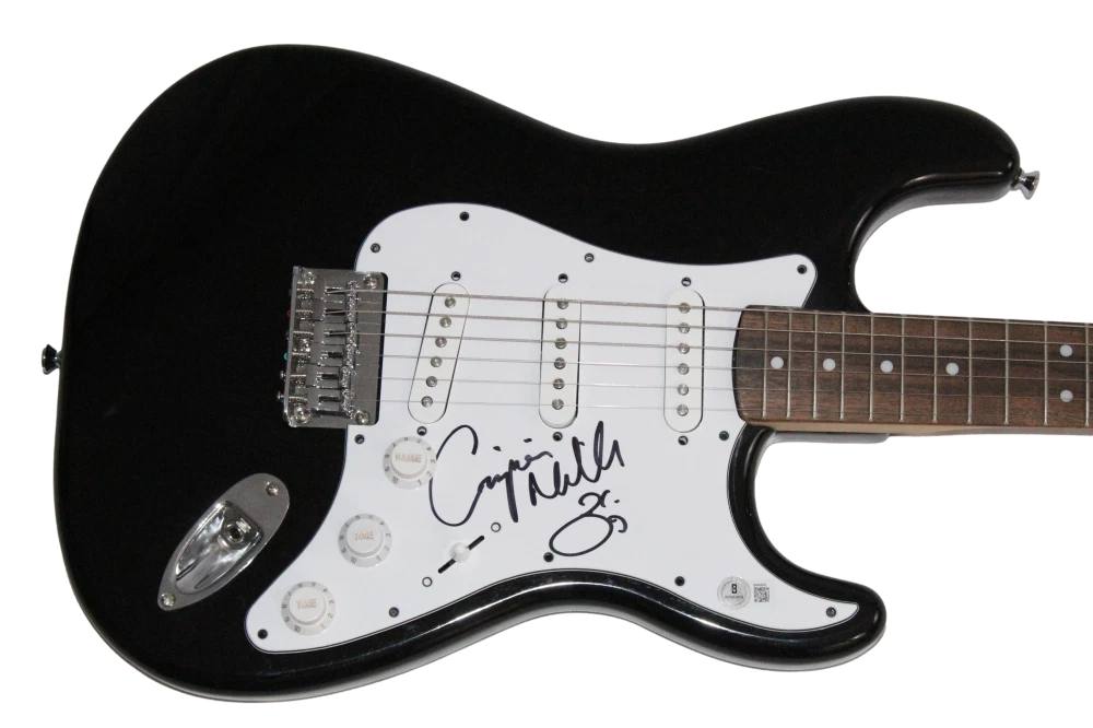 Crispian Mills Kula Shaker Signed Autograph Fender Electric Guitar Beckett COA