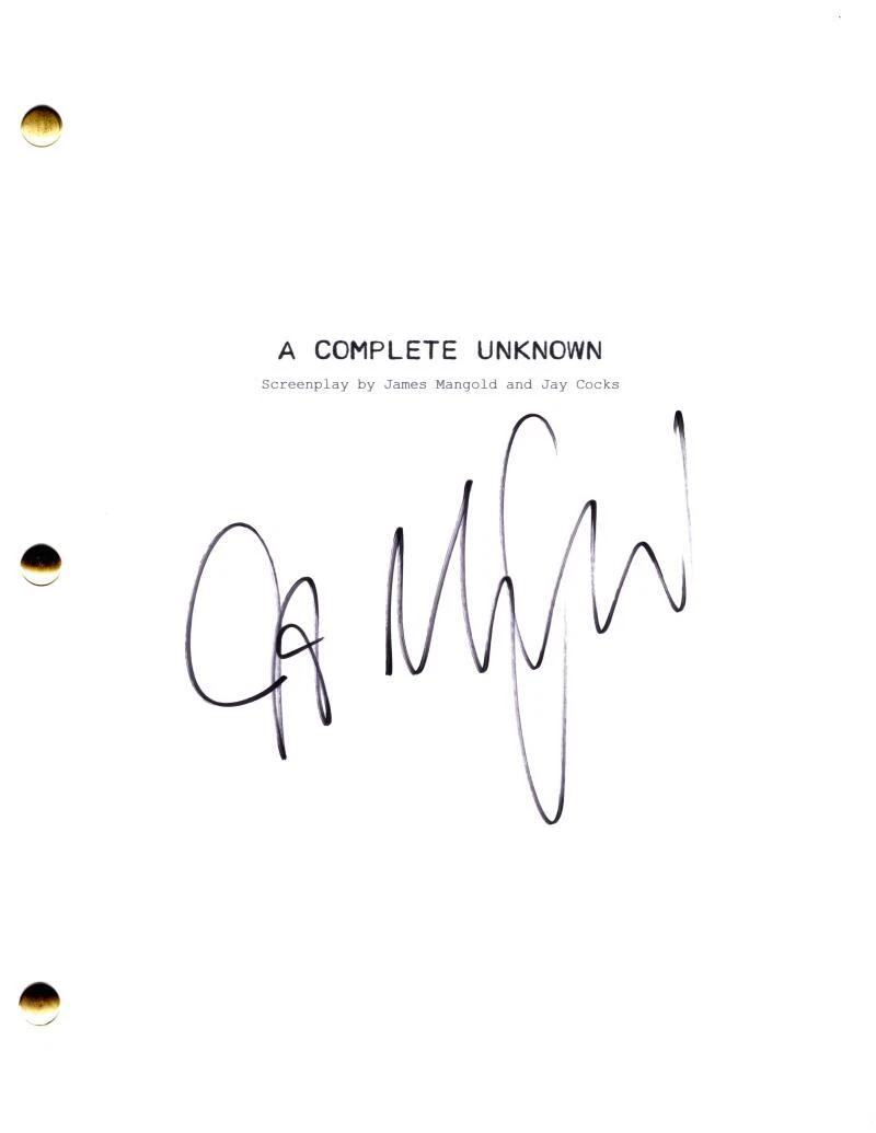 James Mangold Signed Autograph A Complete Unknown - Bob Dylan Movie Full Script