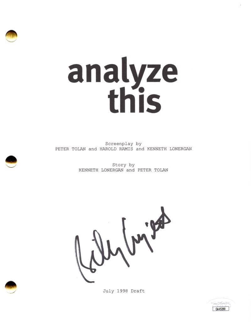 Billy Crystal Signed Autograph Analyze This Full Movie Script Screenplay JSA COA