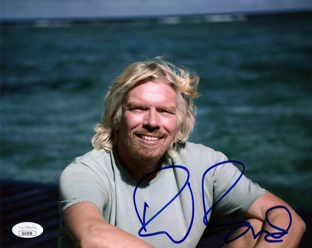 Richard Branson Signed Autograph 8x10 Photo - Necker Island Billionaire JSA COA