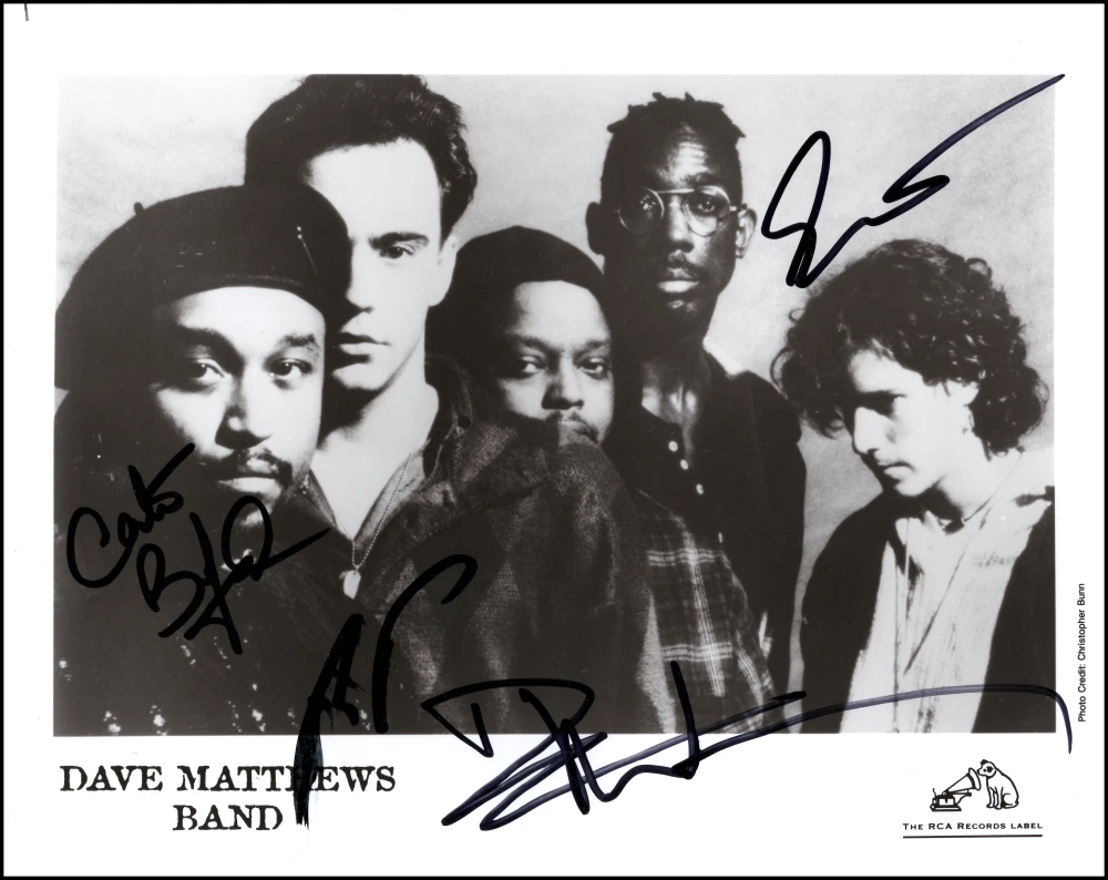 Dave Matthews Band x4 Signed Autograph 8x10 Photo - DMB Crash w/ Beckett COA