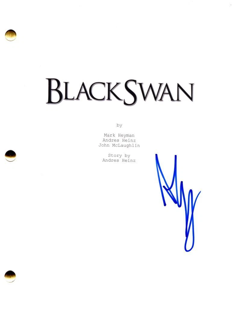 Darren Aronofsky Signed Autograph Black Swan Full Movie Script Screenplay