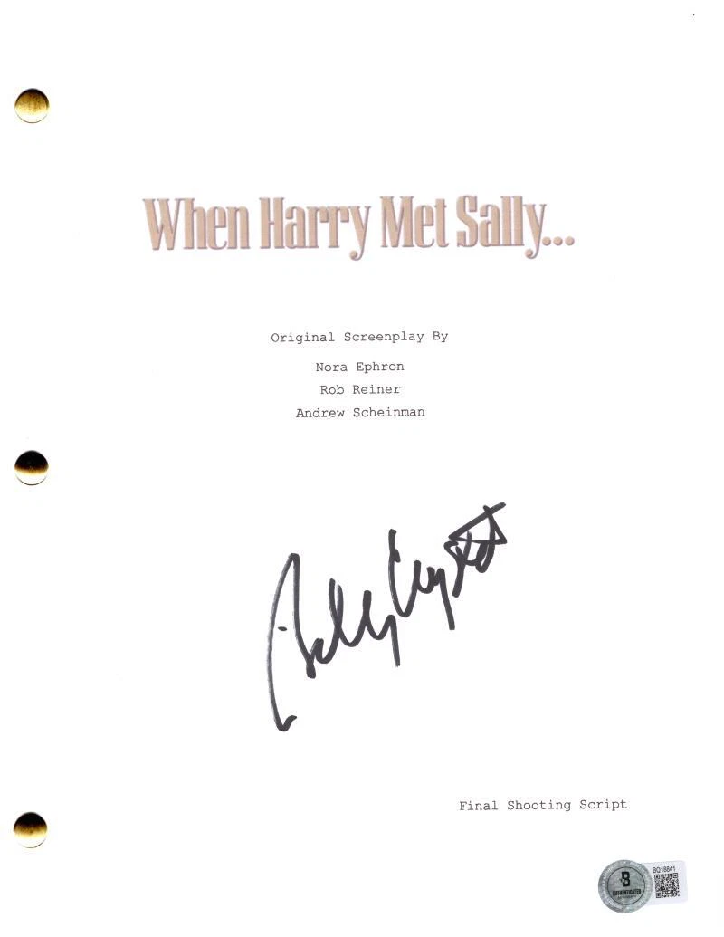 Billy Crystal Signed Autograph When Harry Met Sally Movie Script w/ Beckett COA