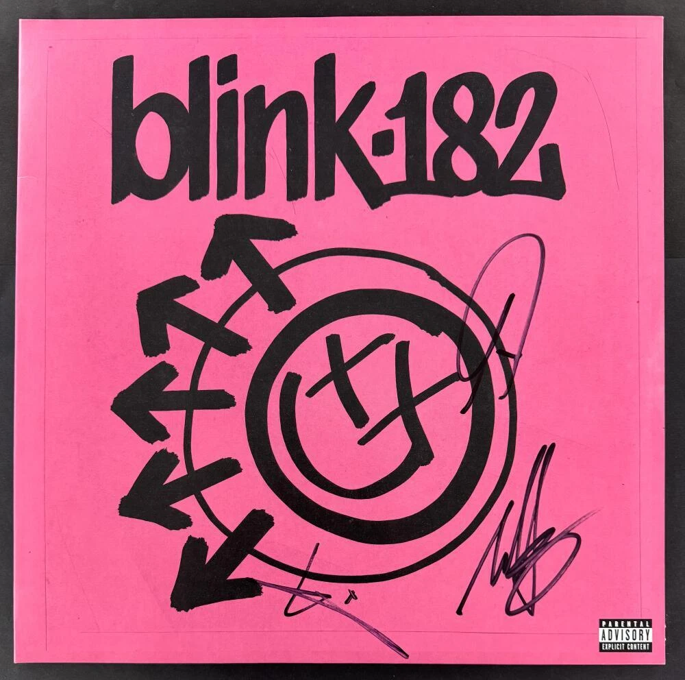Blink 182 Full Band Signed Autograph Album Vinyl Record LP w/ Beckett COA