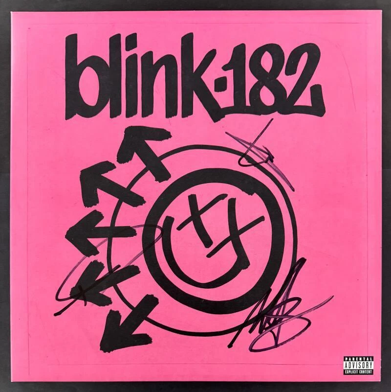 Blink 182 Full Band x3 Signed Autograph Album Vinyl Record LP w/ Beckett BAS COA