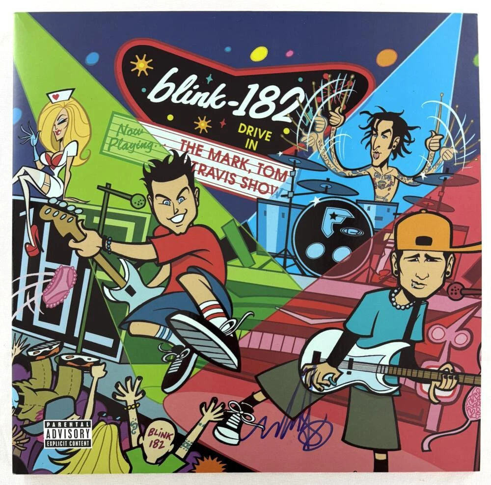 Mark Hoppus Blink-182 Signed Autograph Album Vinyl Record The Enema Strikes Back