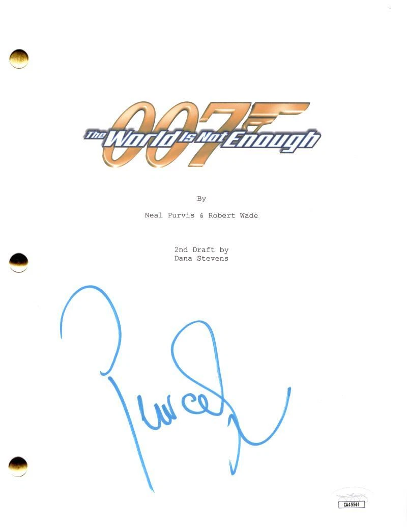 Pierce Brosnan Signed Autograph The World Is Not Enough Full Script w/ JSA COA
