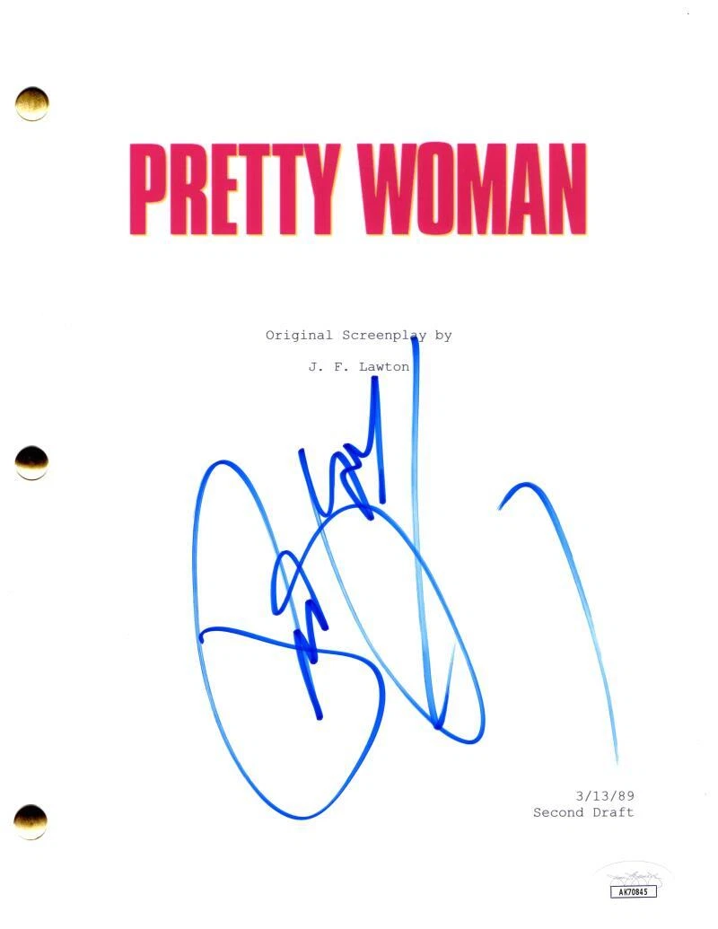 Richard Gere Signed Autograph Pretty Woman Movie Script w/ Julia Roberts JSA COA