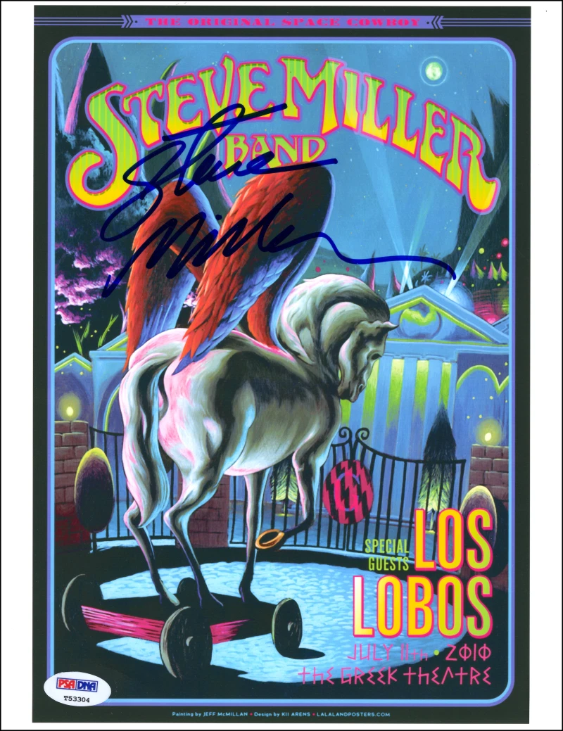 Steve Miller Signed Autograph 8.5x11 Poster Photo - The Joker Band w/ PSA COA