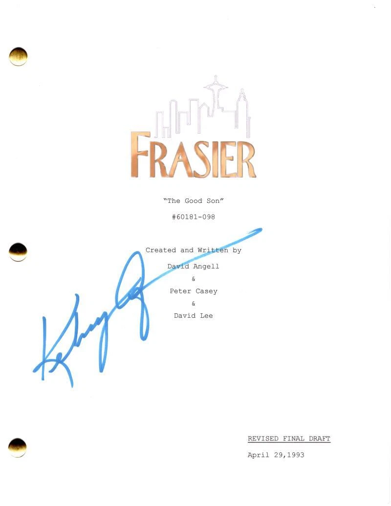 Kelsey Grammer Signed Autograph Frasier Pilot Script Screenplay Dr Frasier Crane