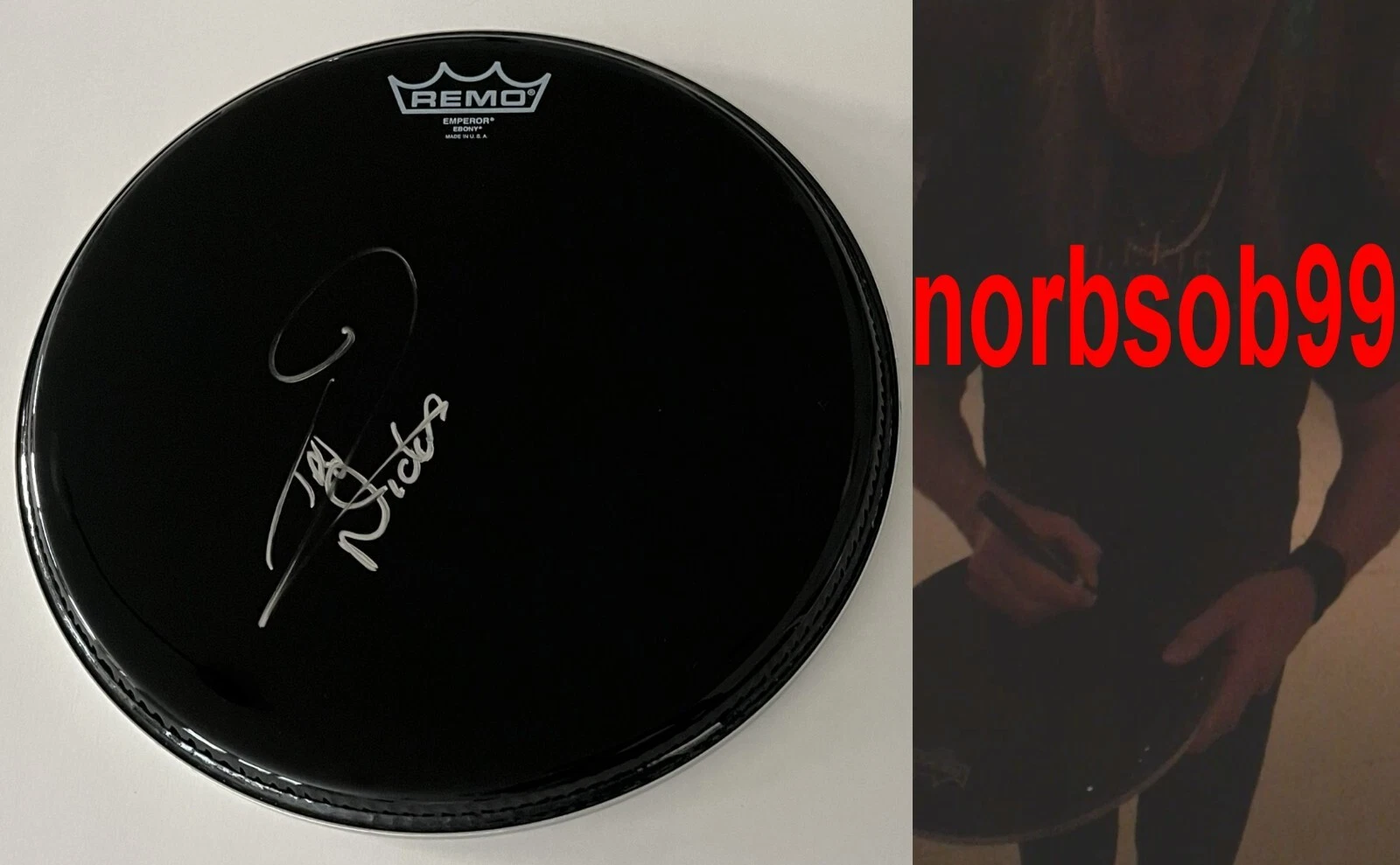 NICKO MCBRAIN IRON MAIDEN SIGNED 12