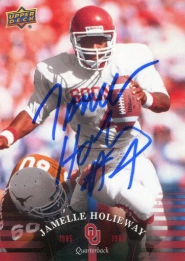 Jamelle Holieway OU Oklahoma Sooners 2011 Upper Deck Signed Autograph Card JSA